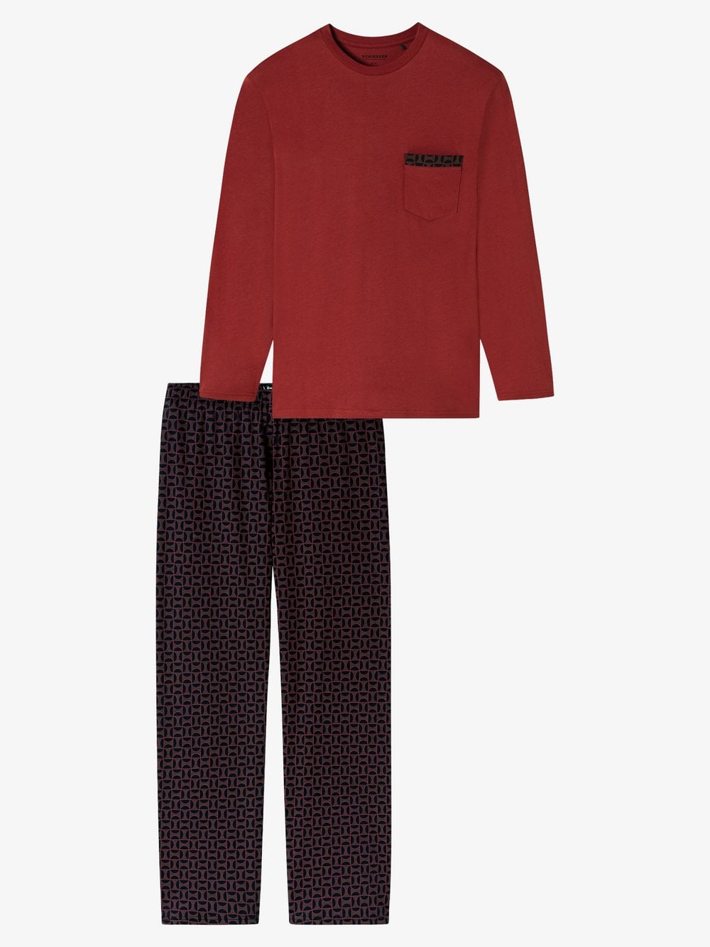 Schiesser Pyjama Herren rot, 60 Image