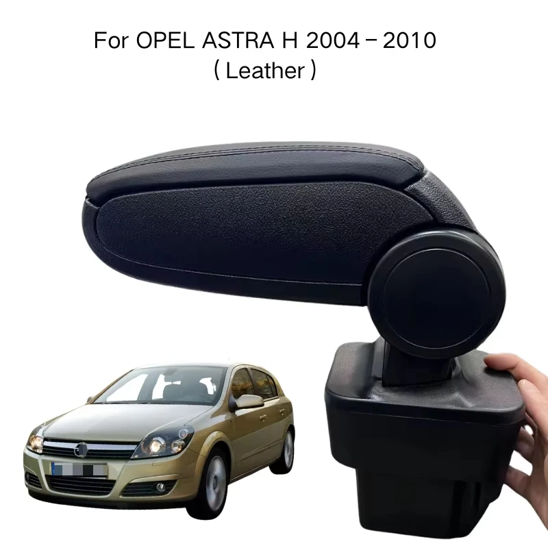 Armlehne für OPEL ASTRA H 2004–2010, Leder, individuelle Passform, Mittelkonsole, Aufbewahrungsbox, Fahrzeugzubehör, komfortables Fahren Image