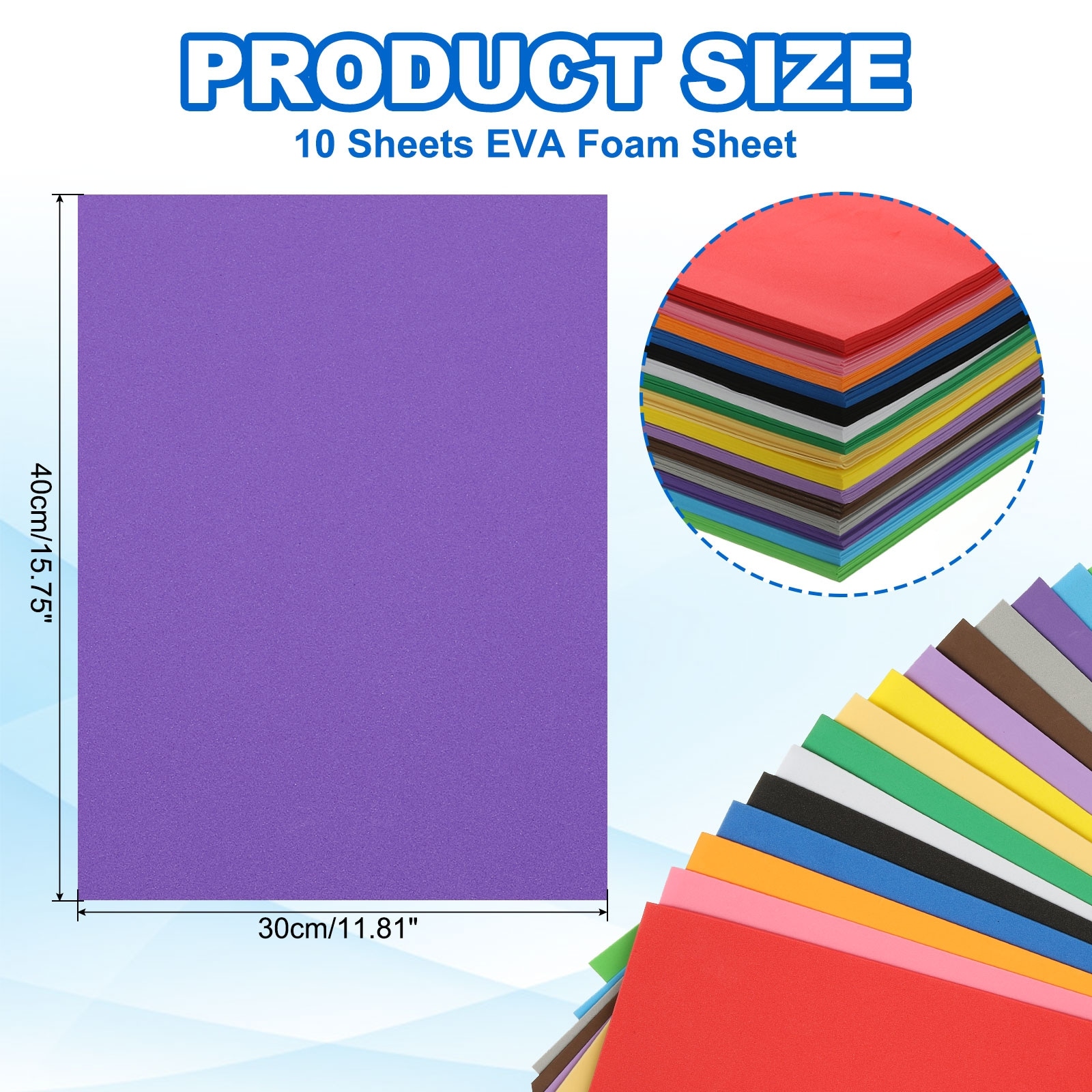 EVA Foam Sheets, Thick Foam Sheet for Crafts Flexible DIY Handcraft Scrapbooking Art Supplies