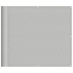 vidaXL Balkon-Sichtschutz Hellgrau 90x400 cm 100 % Polyester-Oxford Image