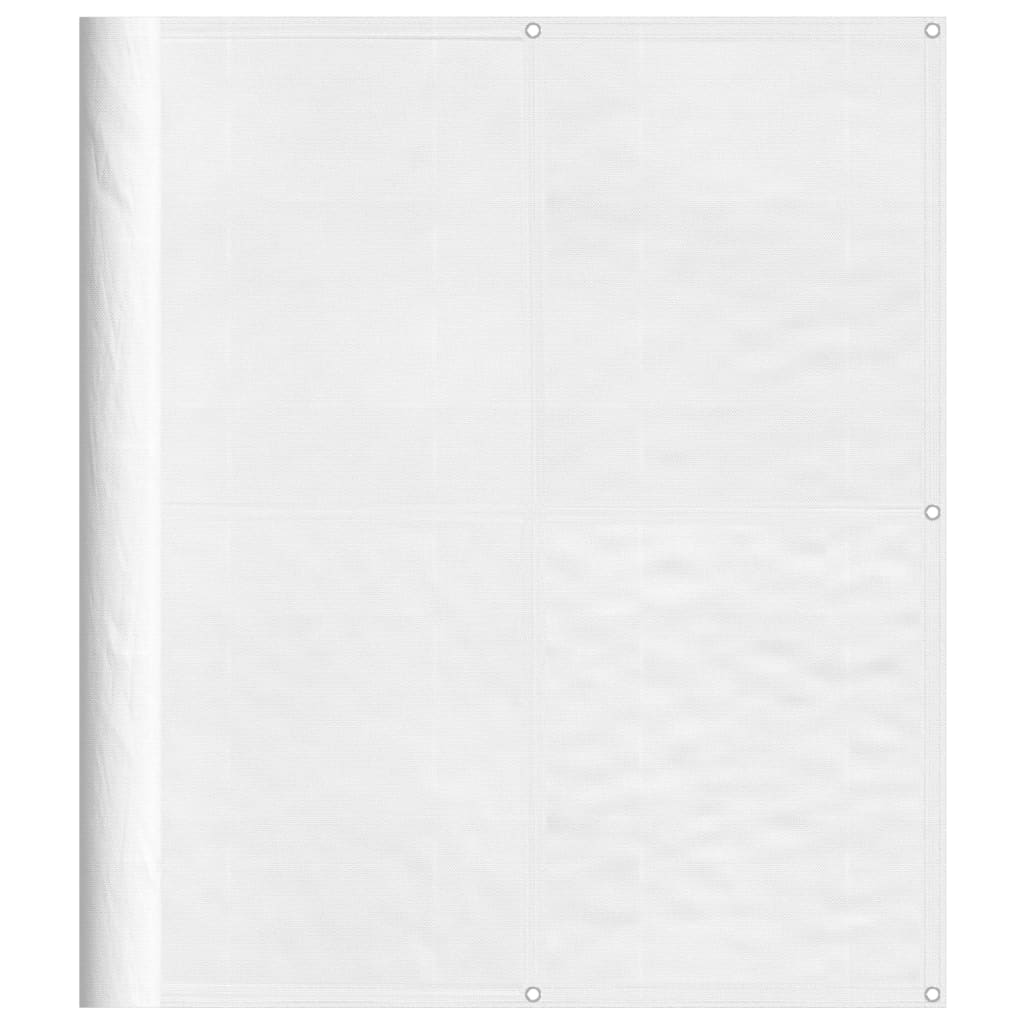 vidaXL Balkon-Sichtschutz Weiß 120x1000 cm 100 % Polyester-Oxford Image