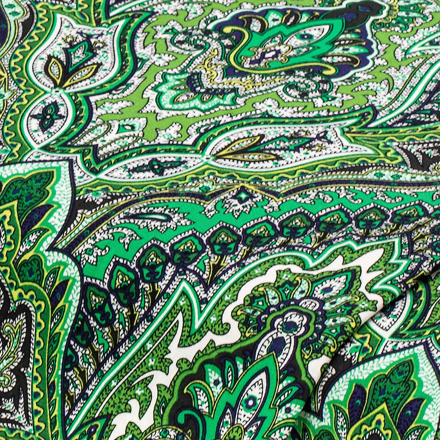 Viskose-Blusenstoff / Javanaise Ornamente, grün-color Image