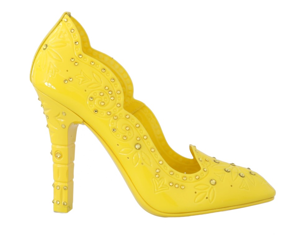 Dolce & Gabbana Gelbe CINDERELLA Kristallschuhe