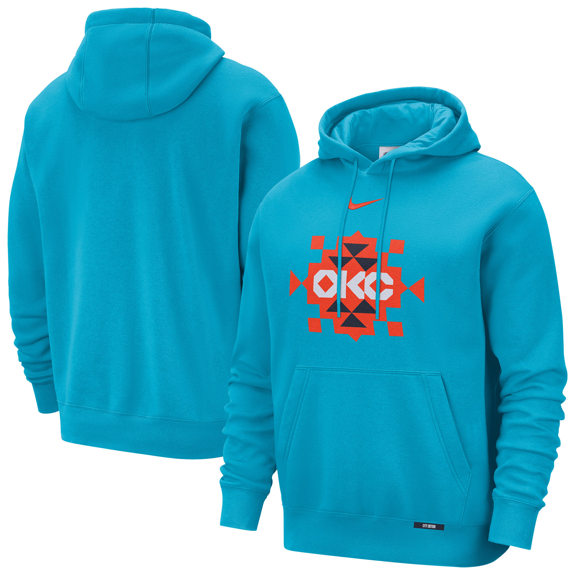 Oklahoma City Thunder Nike City Edition Club Logo Hoodie – Herren Image