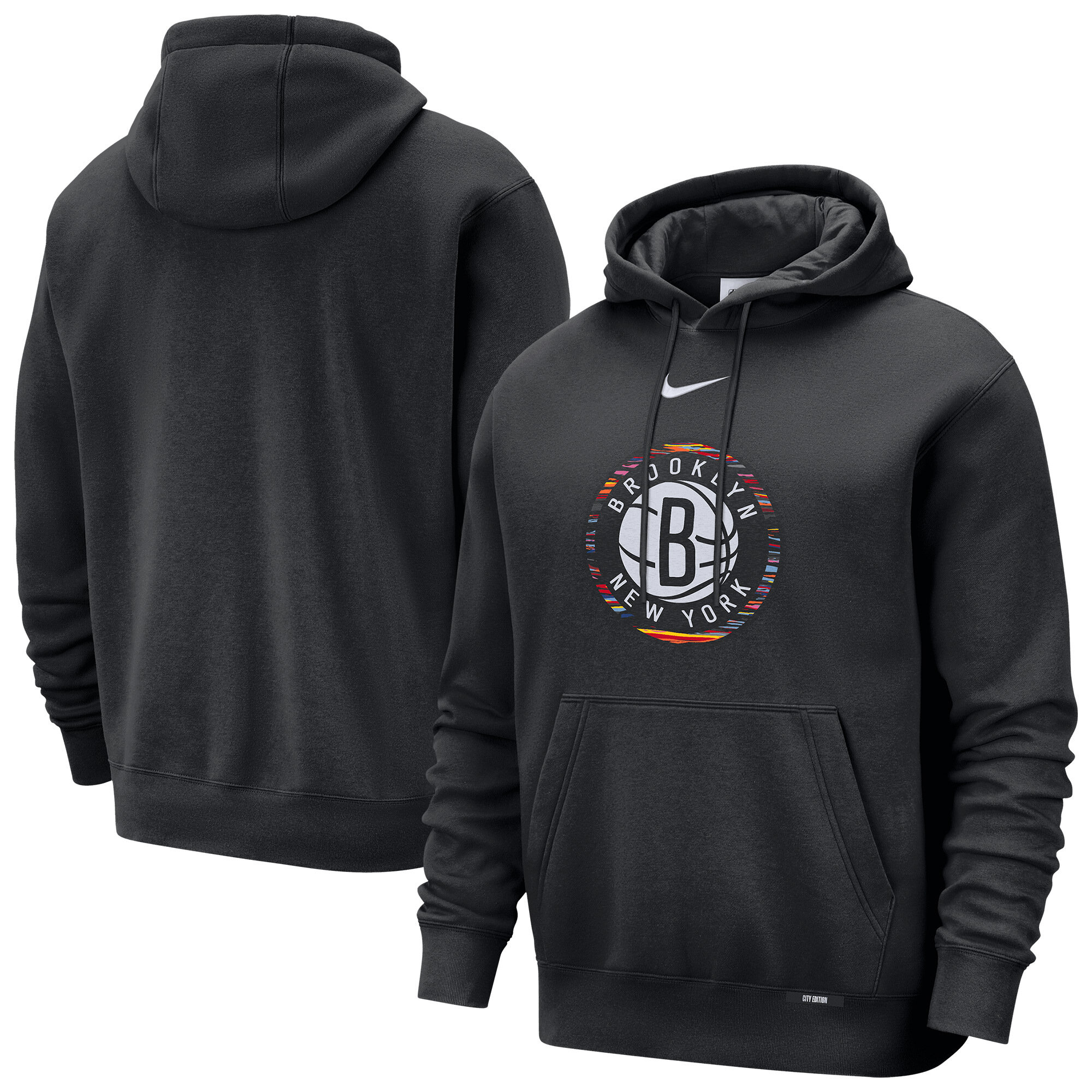 Brooklyn Nets Nike City Edition Club Logo Hoodie – Herren Image