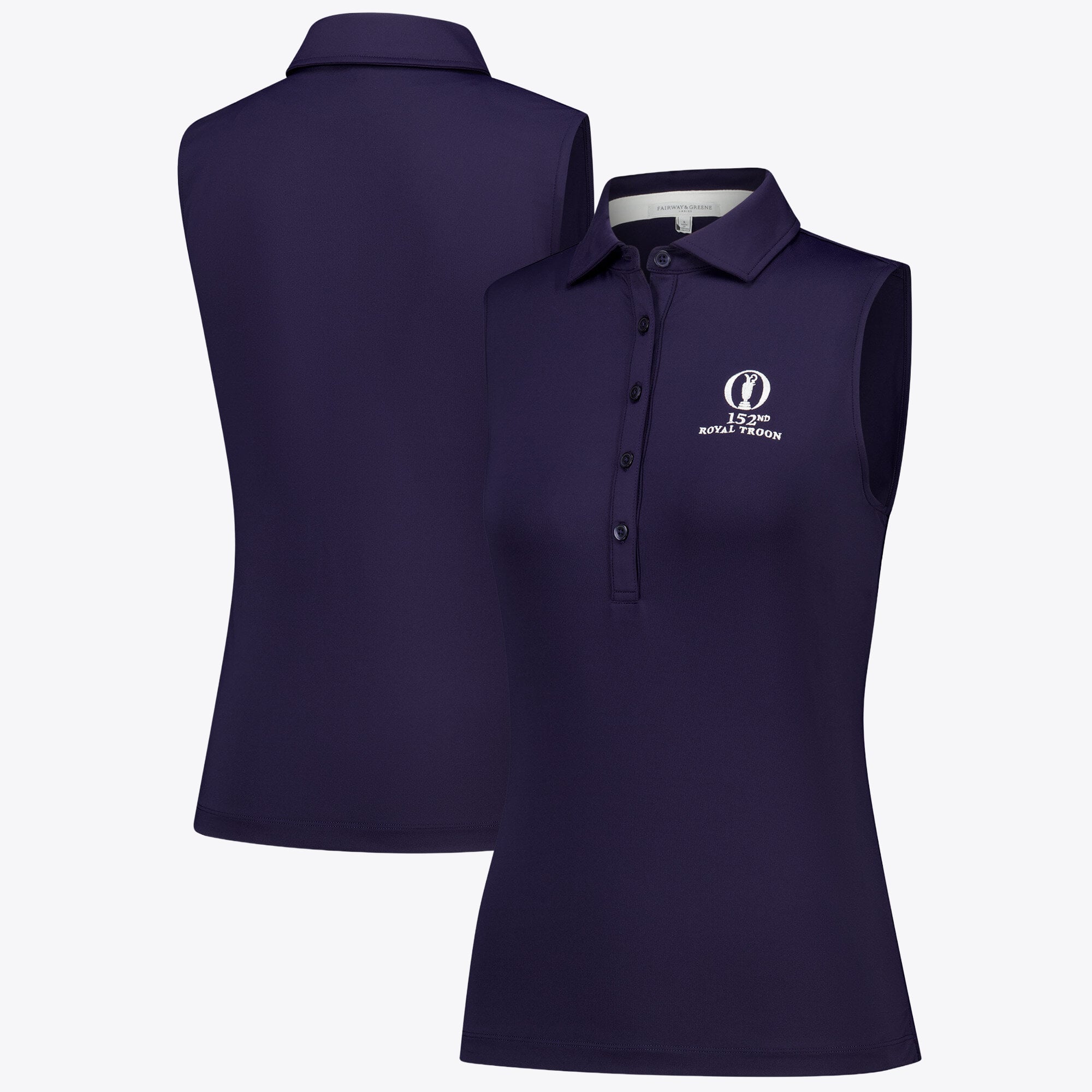 The 152nd Open Royal Troon Fairway & Greene Charlotte Ärmelloses Polo - Eclipse - Damen