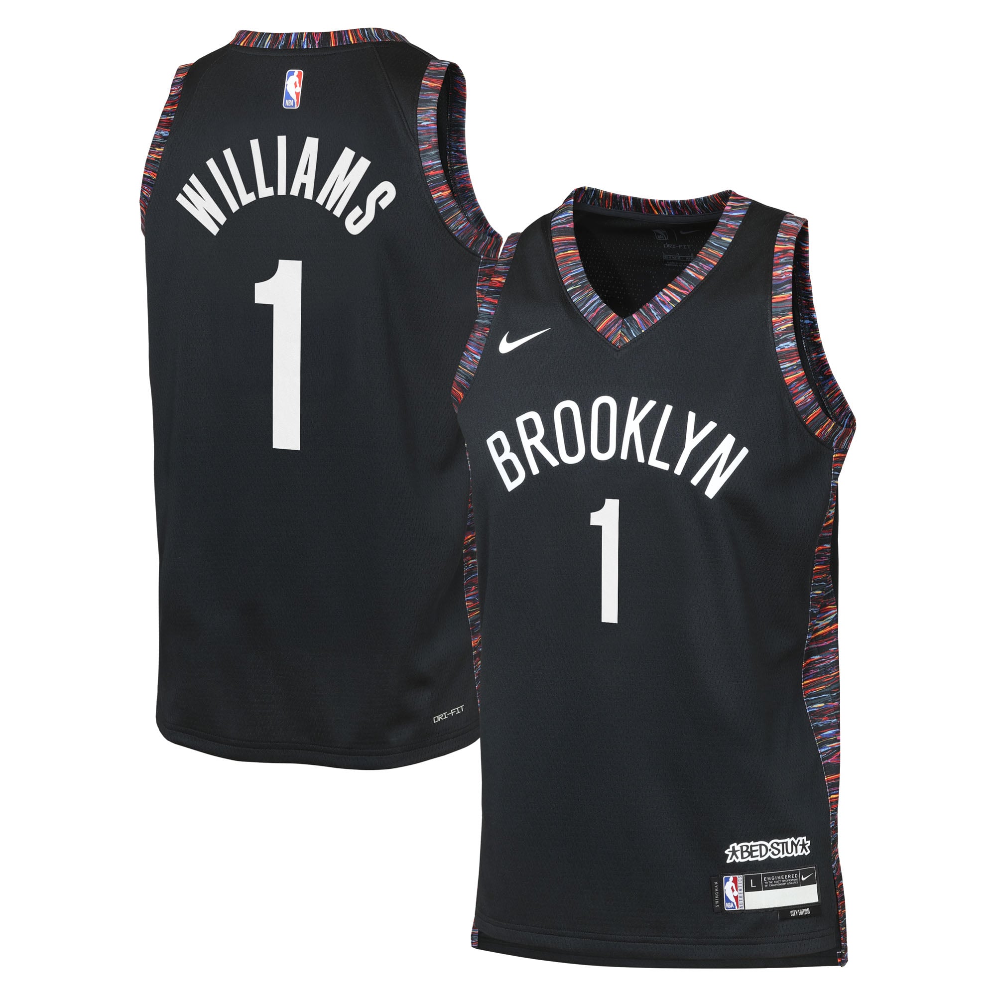 Maillot Swingman Nike City Edition 2025/26 des Brooklyn Nets - Noir - Ziaire Williams - Jeune - unisexe Taille: XL (18/20)
