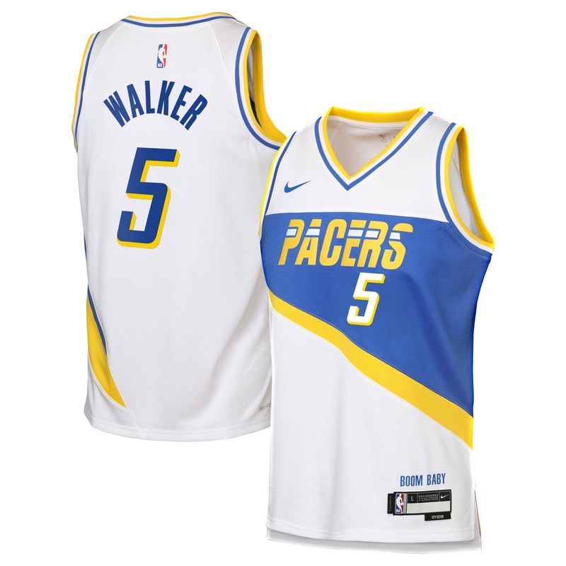 Maillot Swingman Nike City Edition 2025/26 des Indiana Pacers - Blanc - Jarace Walker - Jeune - unisexe Taille: XL (18/20)