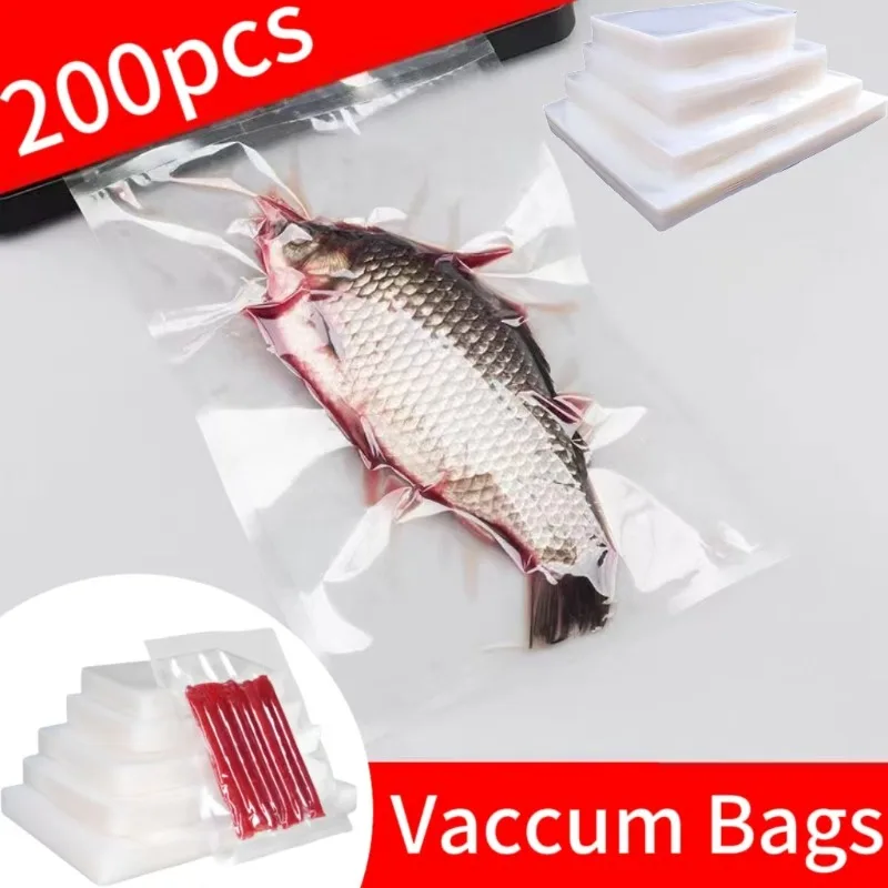 Ensemble de sacs de conservation des aliments sous vide, épaisseur 0.16mm, pour le stockage des aliments et la cuisson sous vide, sacs de conservation des fruits et des emballages de cuisine