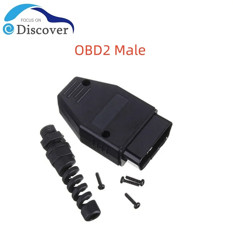 NEUE OBD2 16Pin Stecker Weiblich Männlich Stecker Obd 2 Adapter Diagnose Interface OBD2 Männlich Weiblich Gehäuse Diagnose Werkzeug Image
