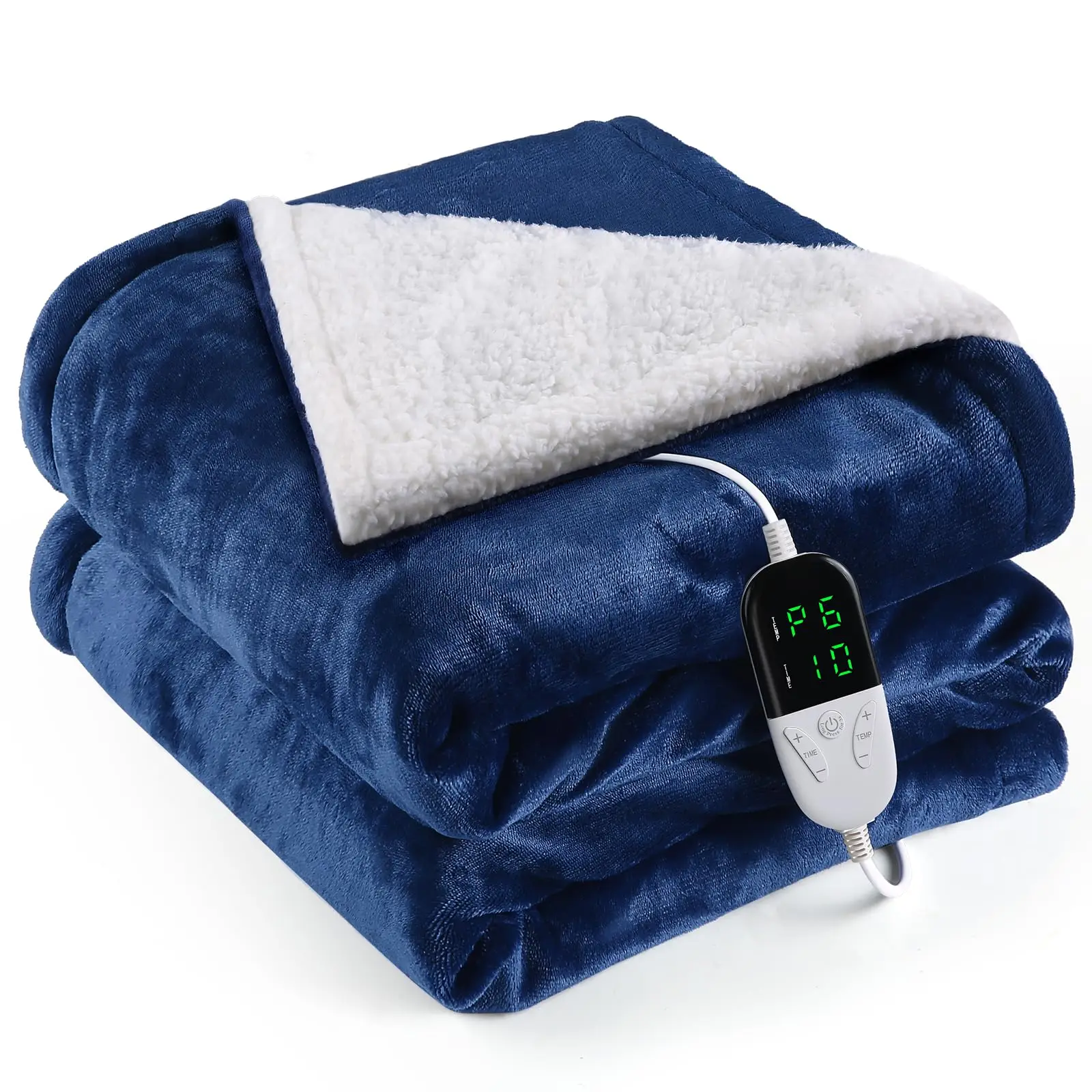 Elektrische Heizdecke 130*150CM mit Temperaturregelung, Weich und Komfortabel, Für Ganzkörperwärme, Waschmaschinengeeignet Image