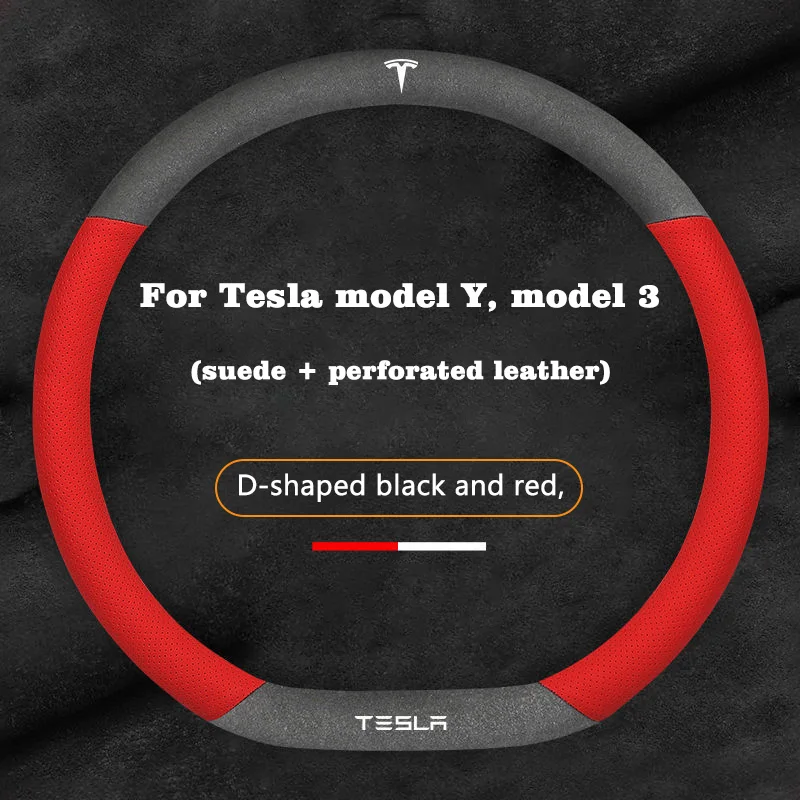 Housse de volant pour Tesla Model Y juniper 19 volant Tesla Model 3 Model S Model X Roadster 2025 2019-2026 intérieur Volant Pièces Accessoires Kit carrosserie Clé tesla model y 20 pouces