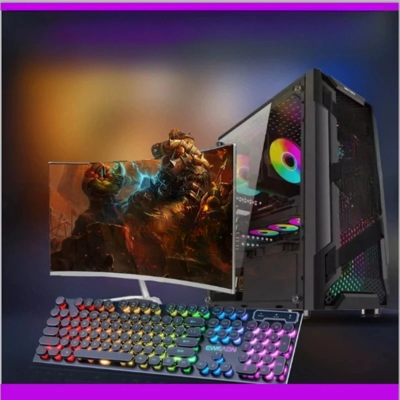 Desktop Computer Assembly Full Set for E-Sports Gaming Live Office Unique Game Setup - Prebuilt Gaming PC Rig