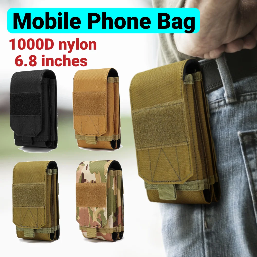 1000D sac de téléphone portable en plein air téléphone portable ceinture support de pochette Camping en plein air sac de téléphone portable pour la chasse Camping