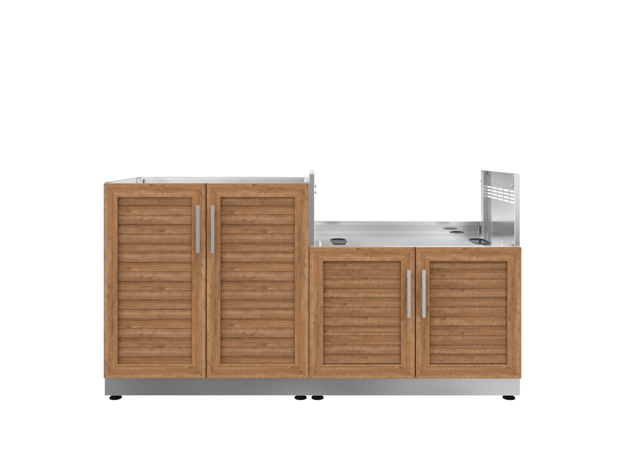 NewAge Outdoor Kitchens Stainless Steel 2-Piece Cabinet set with Base and Grill Cabinet