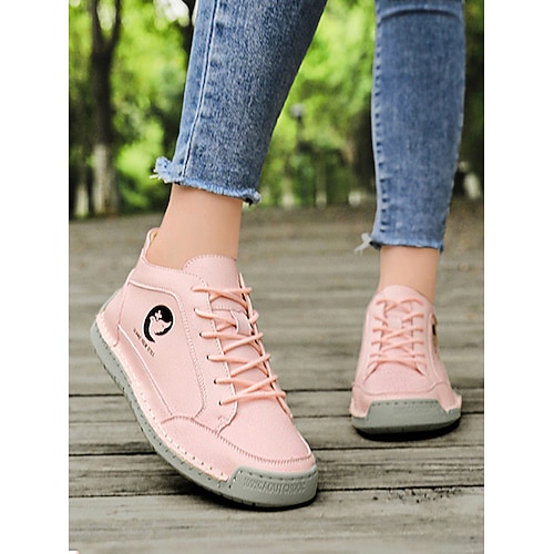 Rote und weiße Damen-Sneaker für entspanntes Gehen – weiche, flexible Sohle, sportlicher Retro-Stil, ideal für festliche Outfits, Erledigungen im Alltag, Spaziergänge und weihnachtliche Looks Image