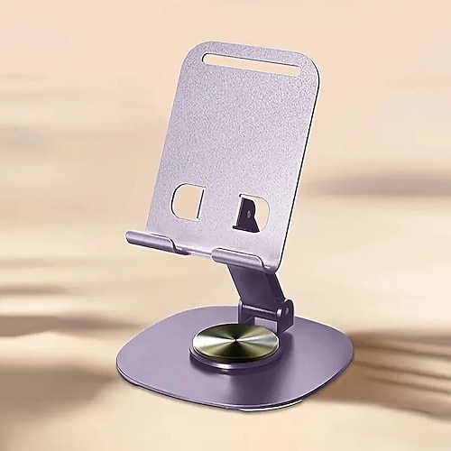 360-Grad-drehbarer Handyhalter aus Metall – kompakter und tragbarer, faltbarer Tischständer für alle Smartphones und Tablets