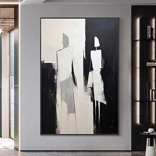 Ölgemälde Handgemalte Vertikal Abstrakt Menschen Modern Ohne Innenrahmen (ohne Rahmen) Image