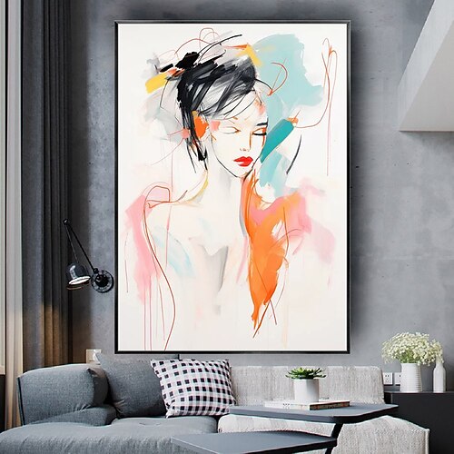 Ölgemälde Handgemalte Vertikal Abstrakt Menschen Modern Ohne Innenrahmen (ohne Rahmen) Image