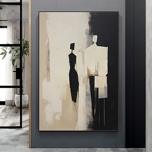 Ölgemälde Handgemalte Vertikal Abstrakt Menschen Modern Ohne Innenrahmen (ohne Rahmen) Image
