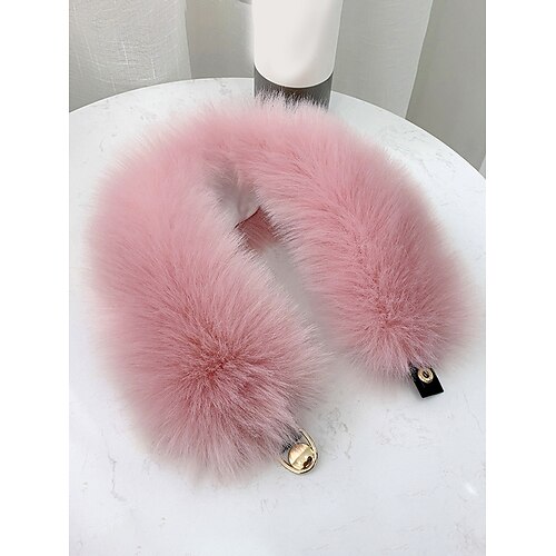 Damen-Weihnachtsschal mit Kunstpelzkragen, weich und kuschelig, erhältlich in Rot, Weiß und vielen weiteren Farben – das perfekte Weihnachtsgeschenk Image