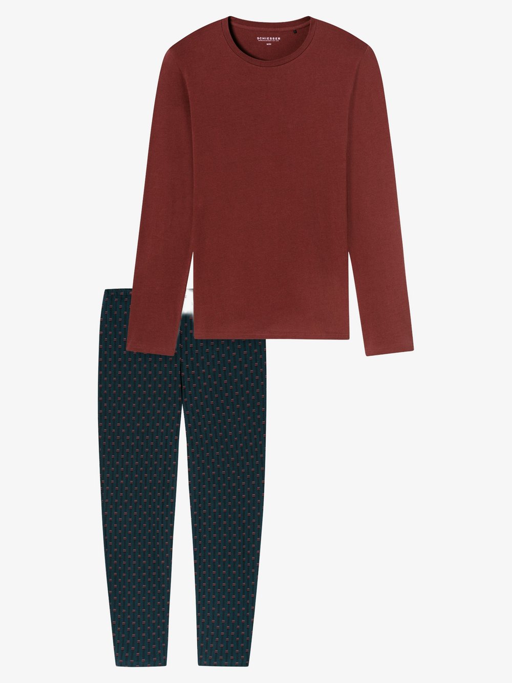 Schiesser Pyjama Herren bordeaux, 48 Image