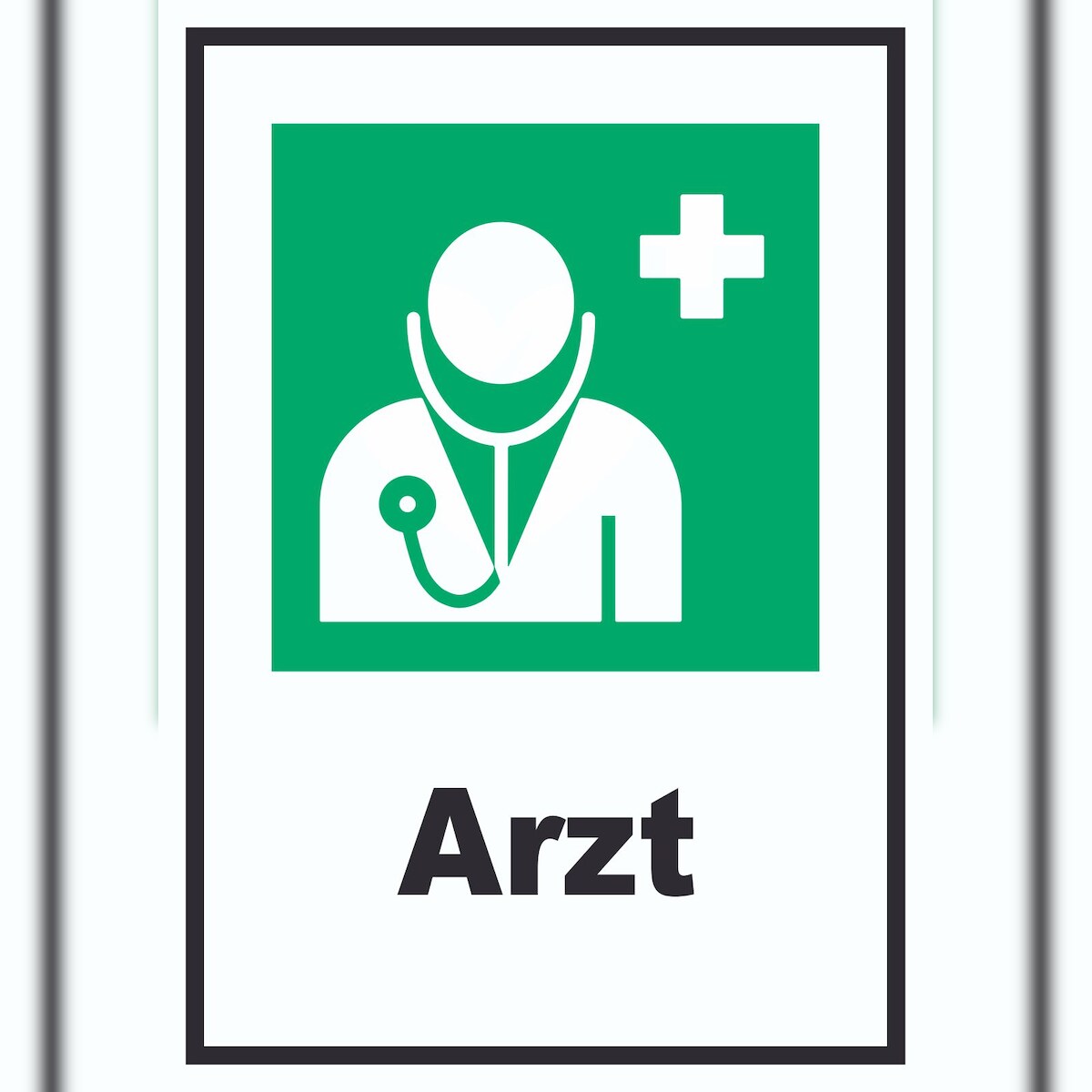 HB-Druck Arzt A2 Rückseite selbstklebend Schild Image