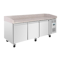 Polar Serie U Patisserie Vorbereitungskühltisch 3-türig mit Marmorarbeitsfläche Image