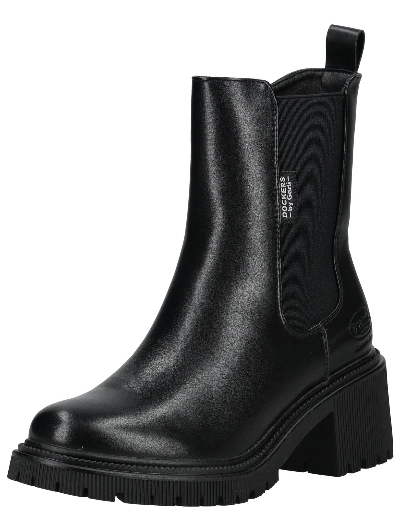 Stiefelette DOCKERS BY GERLI "Dockers by Gerli Stiefelette Lederimitat", Damen, Gr. 39, schwarz, Lederimitat, Schuhe Stiefelette