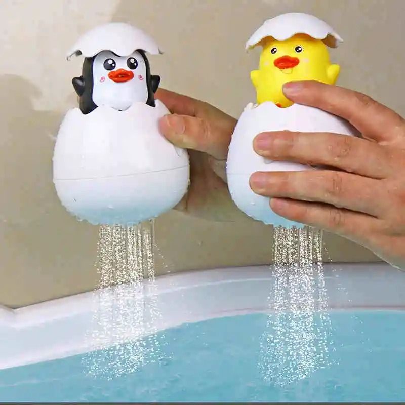 Baby Bathing Toy Duck Penguin Egg Water Spray Sprinkler red Whale