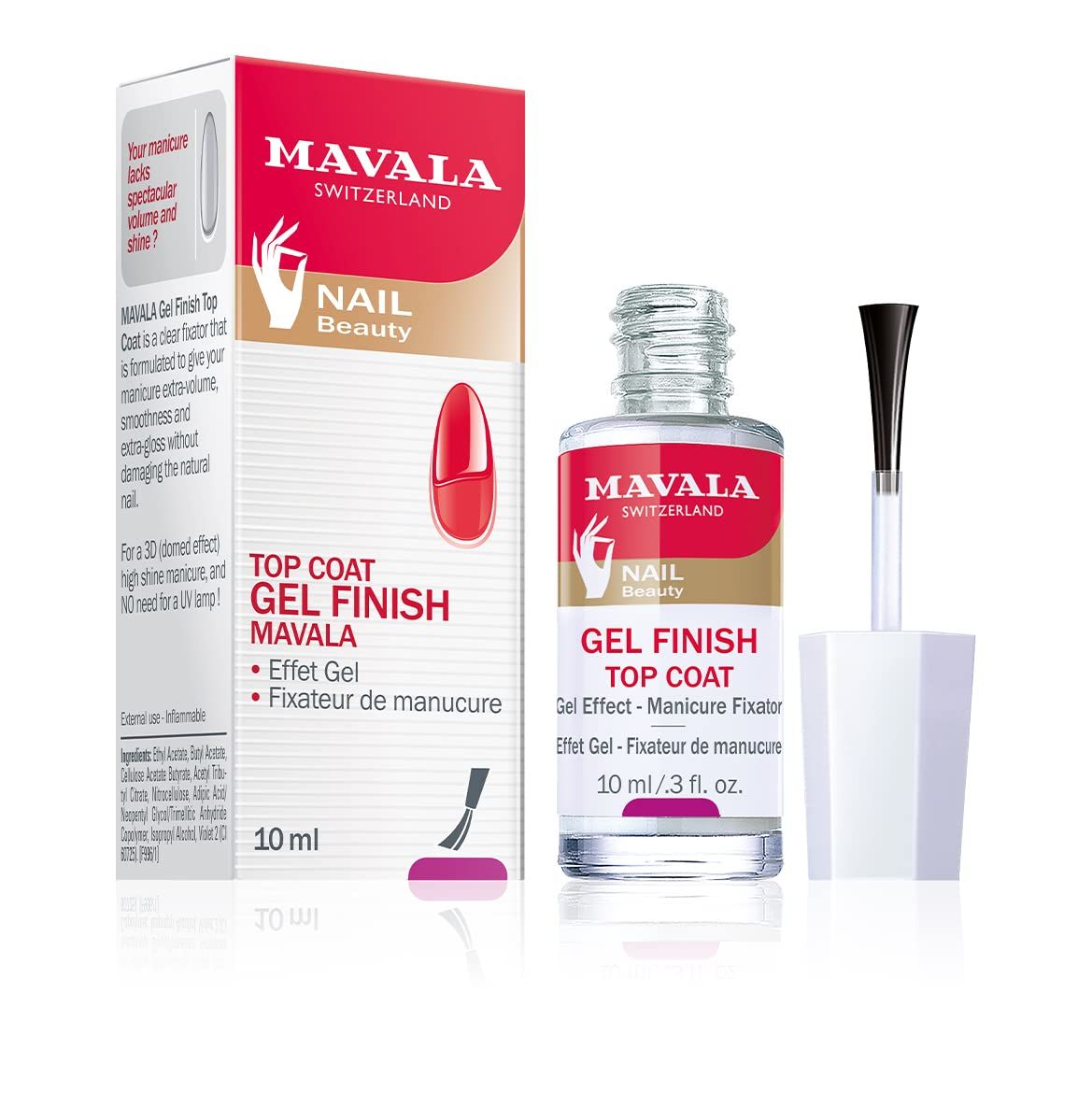Mavala Top Coat Gel Finish 10 Ml - Finitura Trasparente 10x10x8 kg Sma