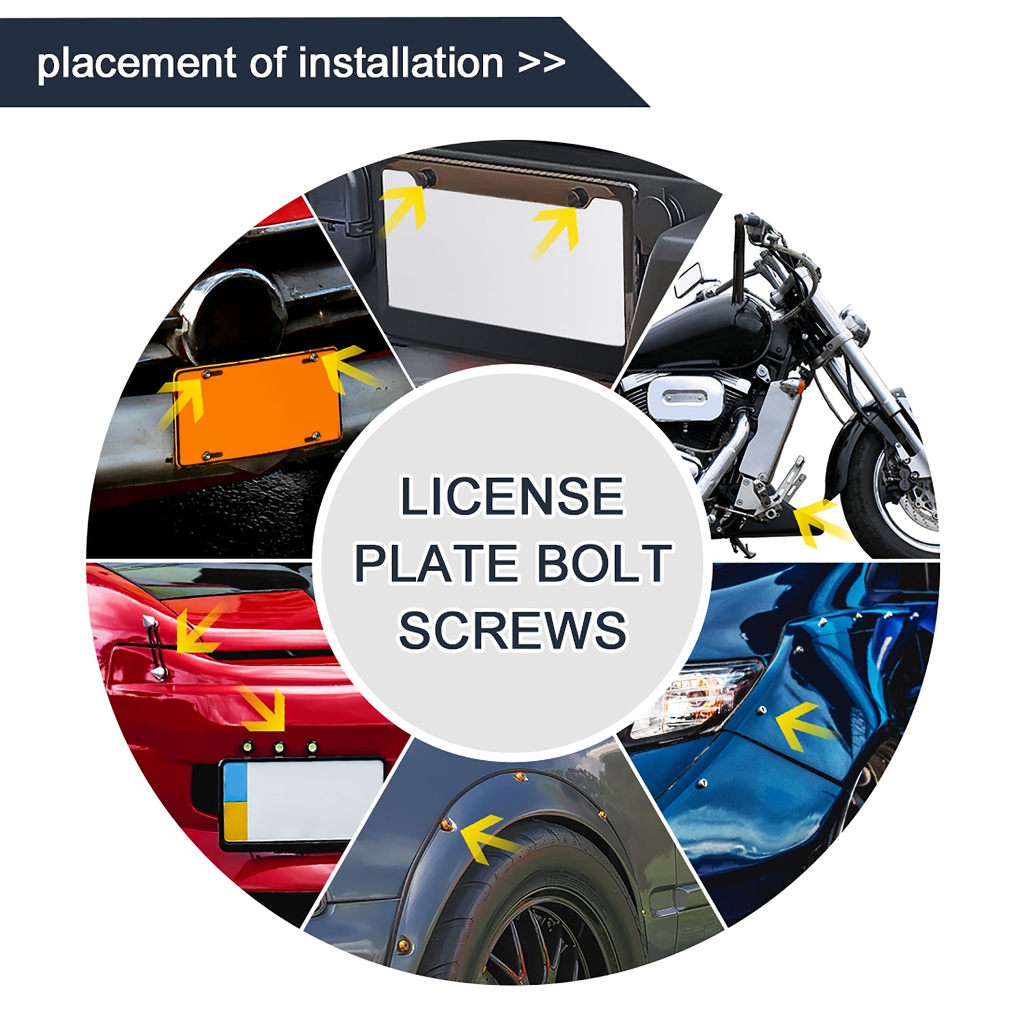 40pcs Aluminum Alloy Motorcycle Hex Socket Head Bolts Screws M6 X 20