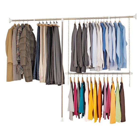 Teleskop-Garderoben-Set Edelstahl 3-teilig WENKO Image