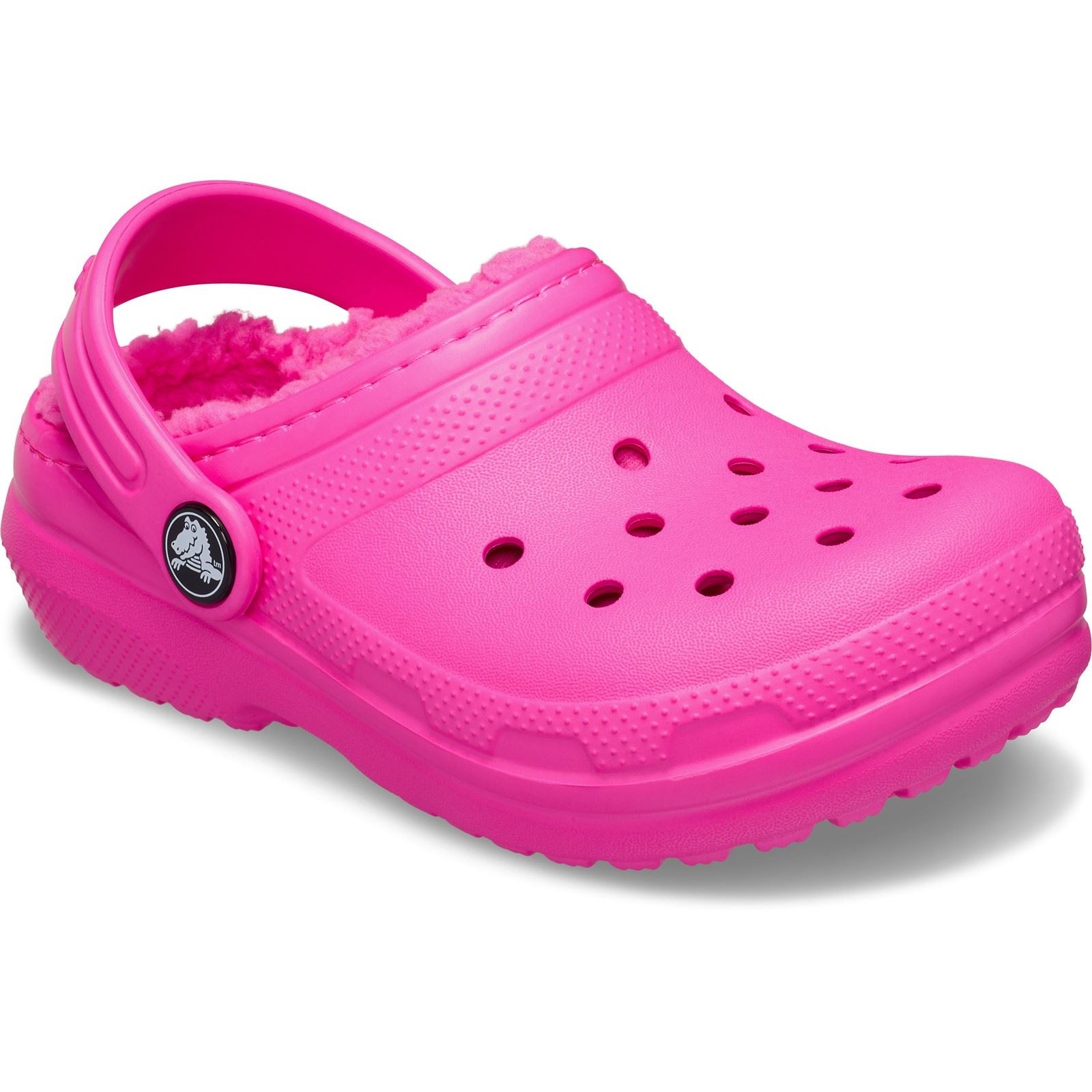 Crocs Classic Gefütterte Thermoplast Kinder-Pink Crush Clogs Image