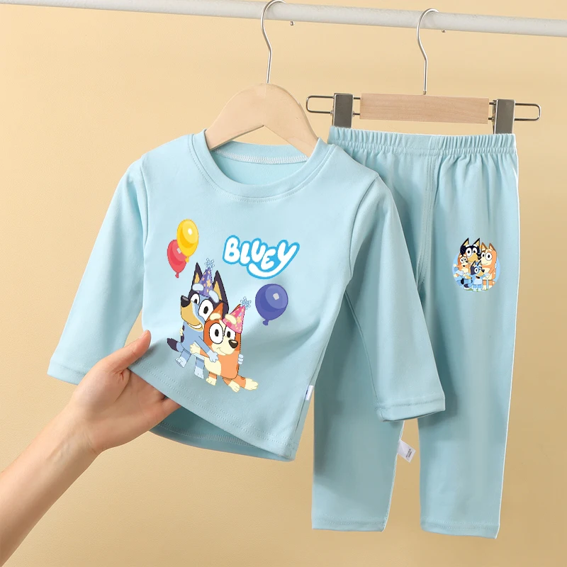 Blueys Bingo ensembles de vêtements pour enfants fille garçon vêtements de nuit à manches longues pantalons vêtements enfants Pyjamas ensemble bébé filles Pyjamas cadeau