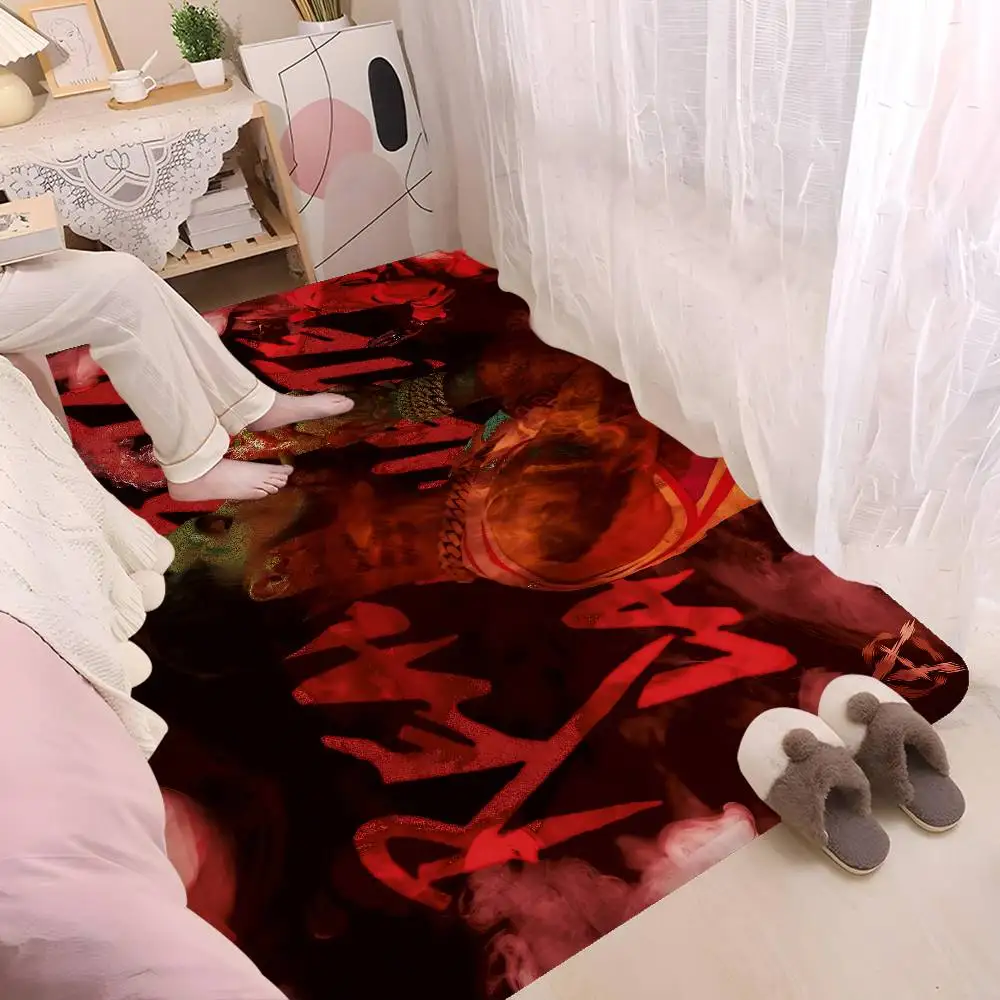 Klassische Rapper Anuel AA Musik Boden Matte INS Stil Weiche Schlafzimmer Boden Haus Waschküche Matte Anti-skid Haushalt teppiche Image