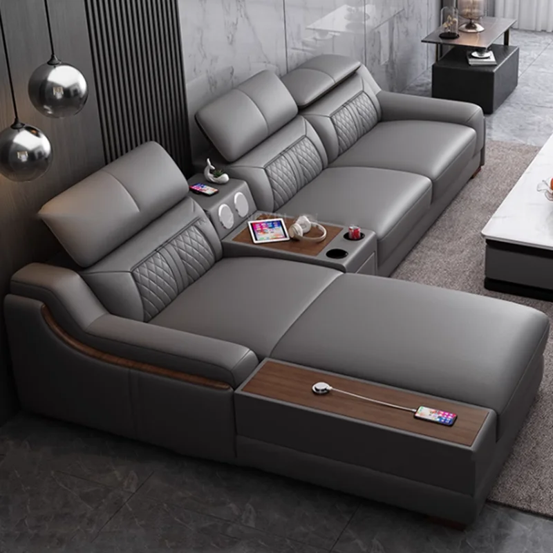 Moderne Sofas aus echtem Leder, luxuriöser Liegestuhl, bequeme Relaxsessel, Sofas, Schlafzimmer, Lazy Sillas Para Sala De Estar-Möbel Image