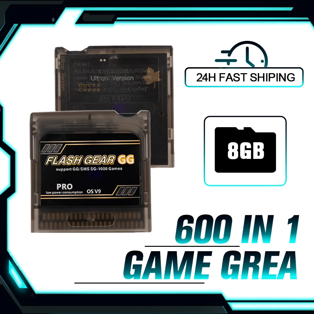 Flash Gear Game Cartridge Game Gear für die Sega Game Gear GG-Konsole. Ablehnen Sie Fehler und Crashes Image