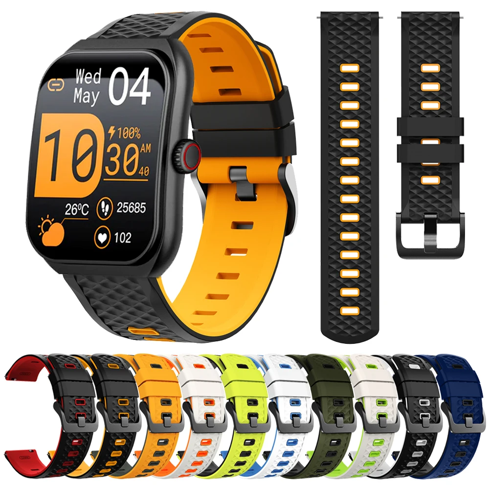 22mm Silikon Sport Armband Für COLMI P86 P82 V76 V68 C81 M42 I30 Uhr Band Für COROS APEX 4 42mm Ersatz Handgelenk Armband Gürtel Image