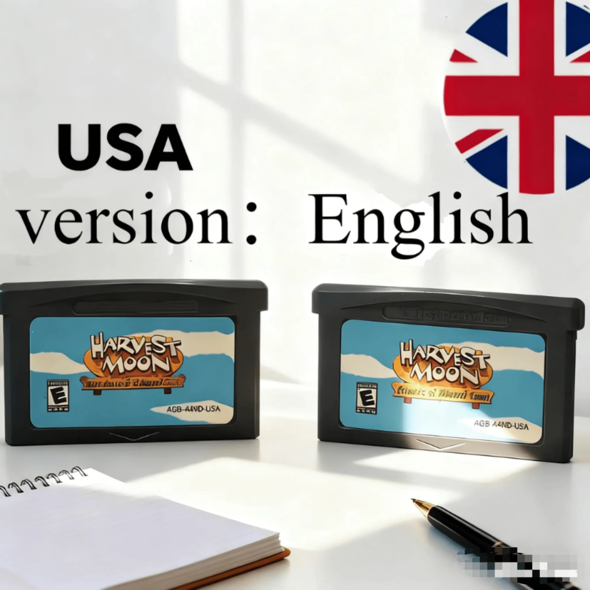 GBA Game Cards Cartridge Series 32 Bit Video Game Console Cards Friends of Mineral Town More Friends