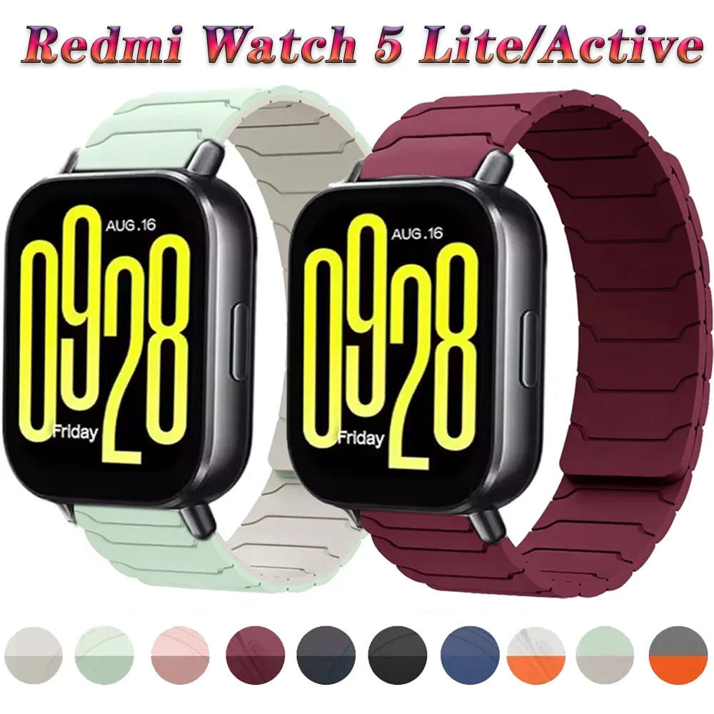 22mm 20mm Sport Silikon Armband Für Xiaomi Redmi Uhr 5-3 Lite/Aktive Magnetische Armband Armband für Xiaomi Uhr S4 S3 Correa Image