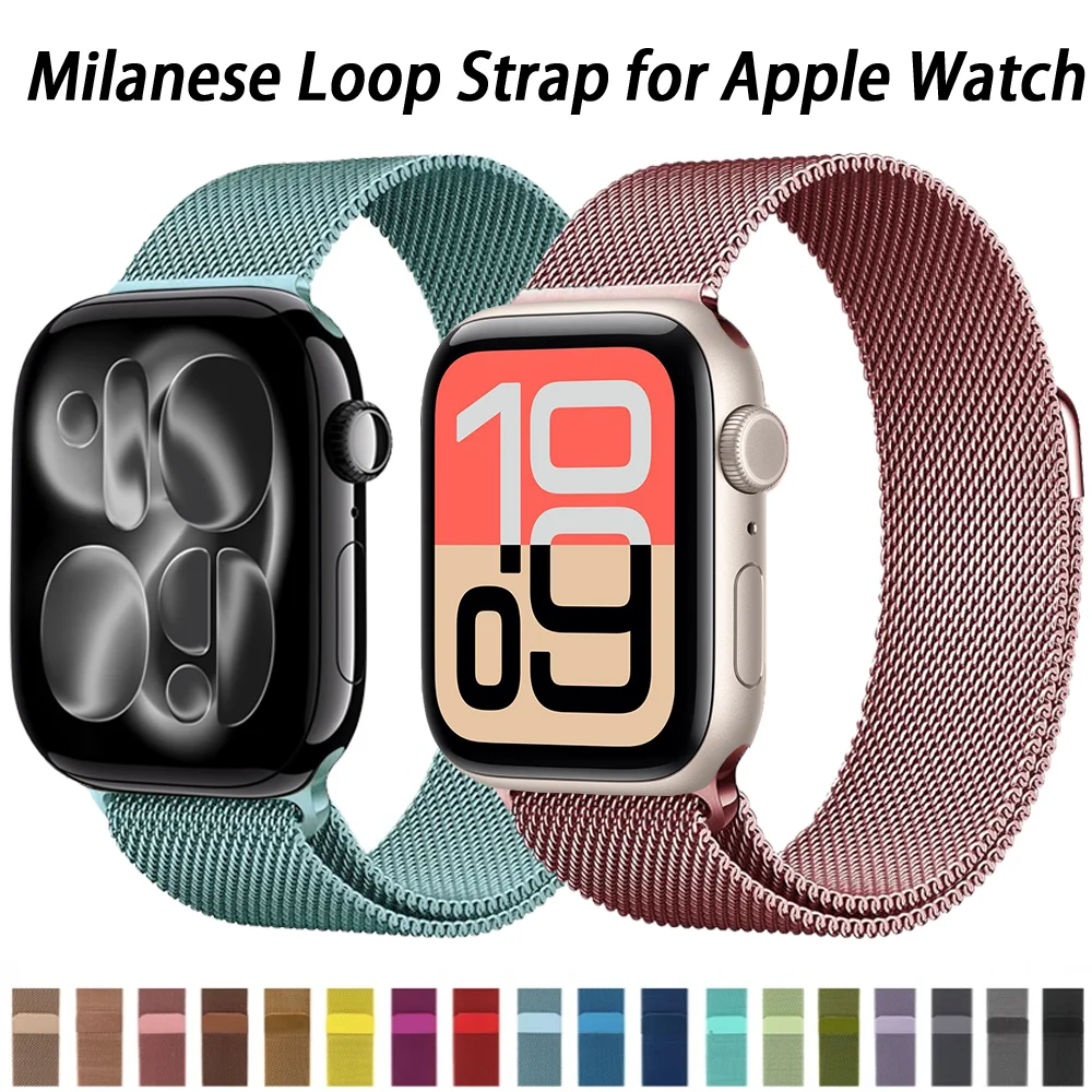 Milanese Loop Strap für Apple Watch Ultra 49 mm 11 10 46 mm 42 mm 9 8 7 45 mm 41 mm Metallarmband Armband iWatch 6 5 4 SE 44 mm 40 mm Image