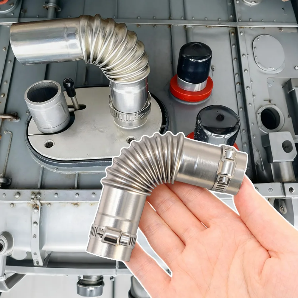 Standheizung Entlüftungsschlauch Edelstahl 24mm 25mm Wellrohr Auto Auto LKW RV Luft Diesel Heizung Auspuff für Webasto Teile Image