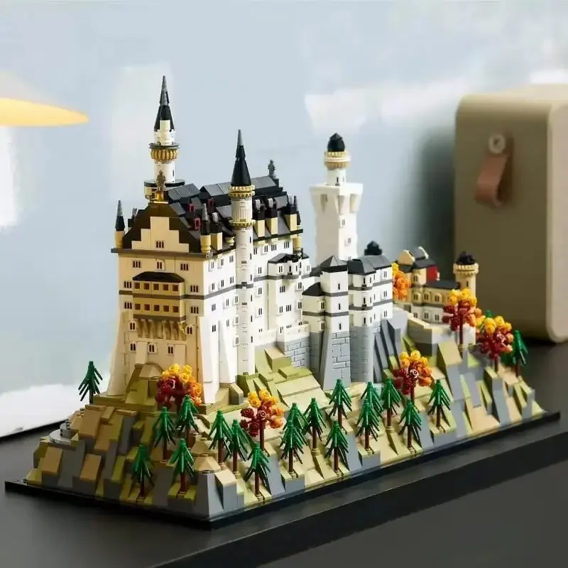 3455 stücke Neuschwanstein Schloss Kunst handwerk Architektur Street View Modell Baustein Diy Pädagogisches Spielzeug kind Geschenk Image