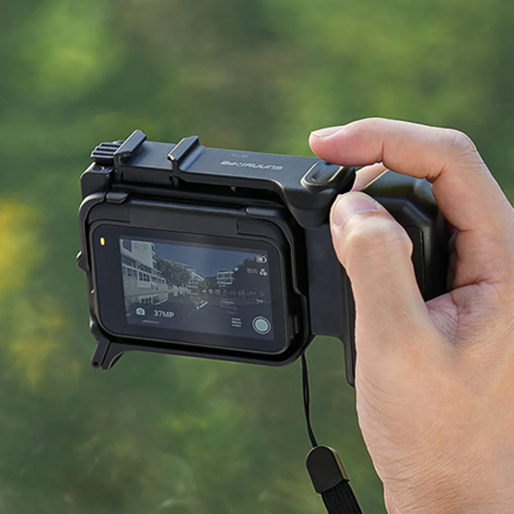 Für Insta360 Ace Pro/2 Kamera Grip Halter Tragbare Quick-Release Halterung Käfig Grip Shutter Kit Hand Rahmen Straße Schießen gehäuse Image