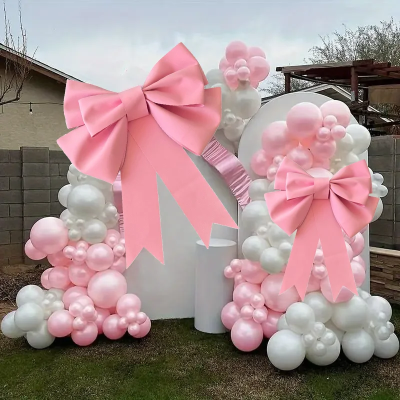 Große rosa Schleife, Party-Dekor, 70/50/30 cm, riesige rosa Schleife, Eva-Papier, DIY für Mädchen, Geburtstag, Party, Babyparty, Hochzeitsdekorationen