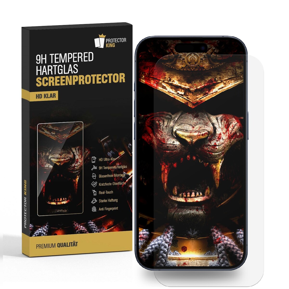 3x 9H Panzerglas für iPhone 16 Pro Max HD KLAR echtes Tempered Glass Panzerfolie Displayschutz Schutzglas Hartglas Schutzfolie Screen-Protector Image