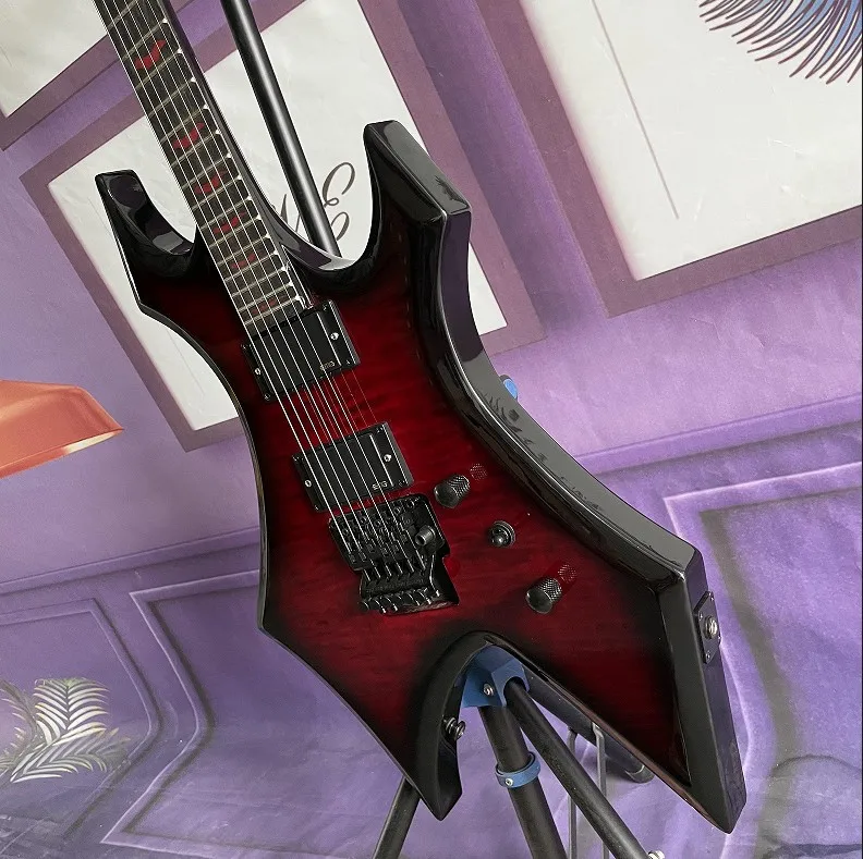 Neue MK3 Warlock Gitarre Active Pickup Red Burst Tremolo Brücke Image