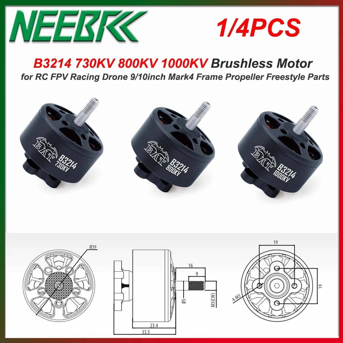 ÜBERTREFFEN HOBBY B3214 3214 Bürstenlosen Motor 730KV 800KV 1000KV für RC FPV Racing Drone 9/10 zoll Mark4 Rahmen Propeller Freestyle DIY