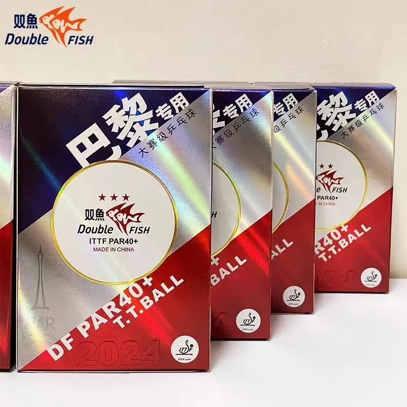Original Double Fish DF PAR40 + balles de Ping-Pong 3 étoiles balles de Tennis de Table professionnelles ABS nouveau matériau pour la norme de compétition